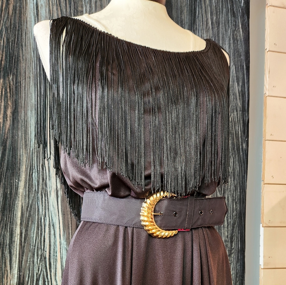 1970s Fringe Disco Dress - Picture 3 of 4